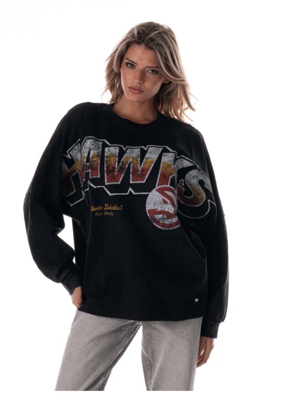Atlanta Hawks Women Oversized Fashion Longsleeve NWT Size Medium